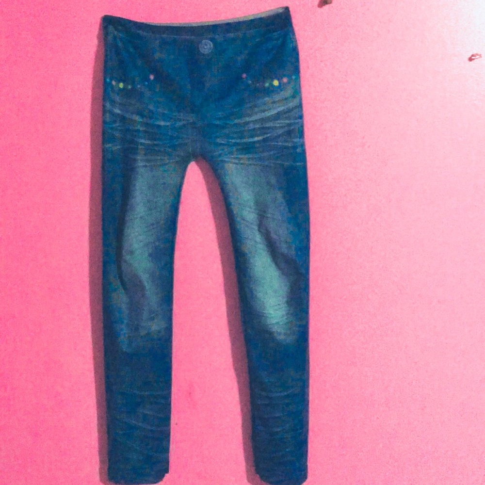 Kids (fake denim) leggings